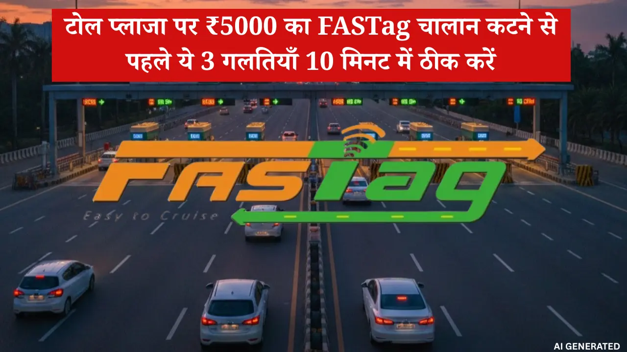 टोल प्लाजा पर 10 मिनट में ₹5,000 का FASTag Fine, जानें किन 3 गलतियों से बचना चाहिए