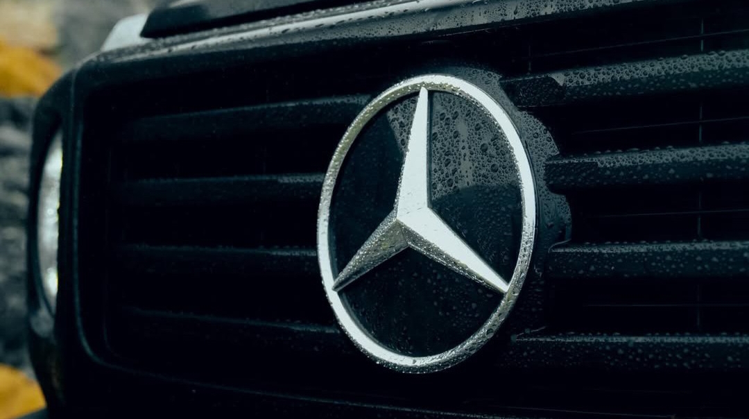 Mercedes-Benz three-pointed star logo representing land water and air
