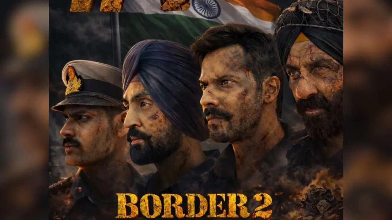 सनी देओल और वरुण धवन की फिल्म बॉर्डर 2 का पोस्टर और वॉर सीन रिव्यू